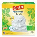 Glad 13 gal Trash Bags, 24 in x 27.38 in, Extra Heavy-Duty, .95 Mil, White, 80 PK 78900BX